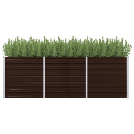 Verzinktes Stahlbeet in Braun 240x80x77 cm von vidaXL, Töpfe und Pflanzgefäße - Ref: Foro24-45713, Preis: 95,18 €, Rabatt: %