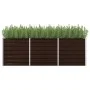 Arriate de acero galvanizado marrón 240x80x77 cm de vidaXL, Maceteros y jardineras - Ref: Foro24-45713, Precio: 93,30 €, Desc...