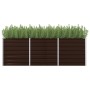 Verzinktes Stahlbeet in Braun 240x80x77 cm von vidaXL, Töpfe und Pflanzgefäße - Ref: Foro24-45713, Preis: 95,18 €, Rabatt: %