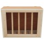 Comedero heno para conejos madera maciza abeto 25x18,5x20,5 cm