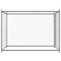 Jaula de perros con puerta acero galvanizado gris 2x2x1,5 m