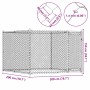 Jaula de perros con puerta acero galvanizado gris 2x2x1,5 m