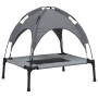 Cama para perros con dosel antracita tela oxford y acero