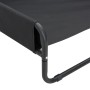 Cama elevada para perros tela oxford y acero gris antracita