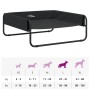 Cama elevada para perros tela oxford y acero gris antracita