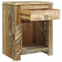 Mesa auxiliar con 1 cajón y 1 puerta madera reciclada
