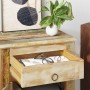 Mesa auxiliar con 1 cajón y 1 puerta madera reciclada