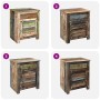 Mesa auxiliar con 1 cajón y 1 puerta madera reciclada