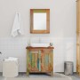 Armario tocador de baño de madera maciza reciclada con espejo