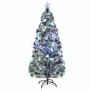 Árbol de Navidad preiluminado con soporte y LED fibra óptica 150 cm en Arboles de navidad | Comprar online en Foro24