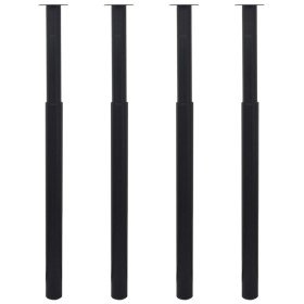 Patas de mesa telescópicas 4 unidades negro 710 mm-1100 mm