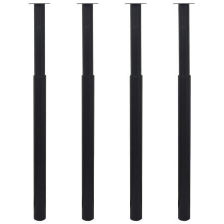 Patas de mesa telescópicas 4 unidades negro 710 mm-1100 mm