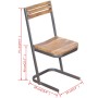 Sillas de comedor 2 uds madera maciza de teca