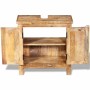 Mueble de baño con espejo de madera maciza de mango