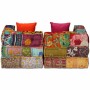 Puf modular de 2 plazas de tela patchwork