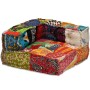 Puf modular de 4 plazas de tela patchwork