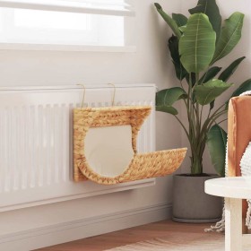 Cama para gato con cojín de jacinto de agua 37x20x20 cm