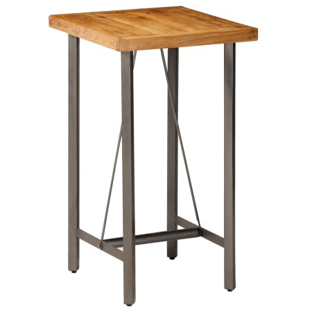 Mesa alta de bar teca maciza reciclada 60x60x107 cm en Mesas de cocina y de comedor | Comprar online en Foro24