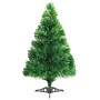 Árbol de Navidad artificial fibra óptica verde 64 cm