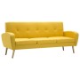 Sofá de 3 plazas de tela amarillo