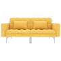 Sofá cama de tela amarillo