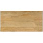 Mesa de centro madera maciza de mango y acero 100x50x35 cm
