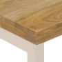 Mesa de centro madera maciza de mango y acero 100x50x35 cm
