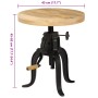 Mesa auxiliar 45x(45-62) cm madera de mango y hierro fundido