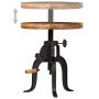 Mesa auxiliar madera reciclada y hierro fundido 45x(45-62) cm