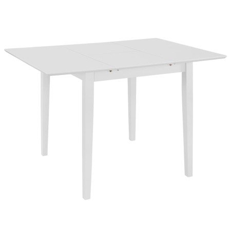 Mesa de comedor extensible MDF blanca (80-120)x80x74 cm en Mesas de cocina y de comedor | Comprar online en Foro24