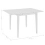 Mesa de comedor extensible MDF blanca (80-120)x80x74 cm en Mesas de cocina y de comedor | Comprar online en Foro24