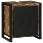 Gabinete de Lavabo con puerta Marrón Madera maciza recuperada