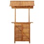Mesa de bar jardín con tejado madera de acacia 113x106x217 cm de vidaXL, Mesas de jardín - Ref: Foro24-45909, Precio: 406,62 ...