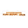 Set de muebles de palets de jardín 6 piezas madera marrón miel