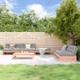 Juego de muebles jardín 6 pzas y cojines madera abeto Douglas