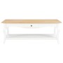 Mesa de centro de MDF blanca 110x60x40 cm