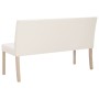 Banco de cuero sintético 139,5 cm color crema