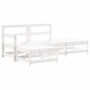 Gartenmöbel Set 4-teilig und Kissen aus massivem Holz weiß von vidaXL, Gartensets - Ref: Foro24-3186019, Preis: 315,65 €, Rab...