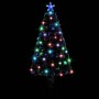 Árbol de Navidad con luces y soporte fibra óptica 120 cm