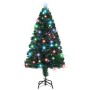 Árbol de Navidad con luces y soporte fibra óptica 120 cm