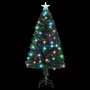Árbol de Navidad con luces y soporte fibra óptica 120 cm
