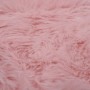 Alfombra de piel de oveja sintética rosa 60x90 cm