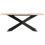 Mesa de comedor madera maciza de mango blanqueada 180x90x76 cm