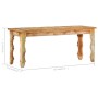 Banco de madera maciza reciclada 110x35x45 cm