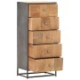 Cajonera de madera maciza reciclada 45x30x100 cm
