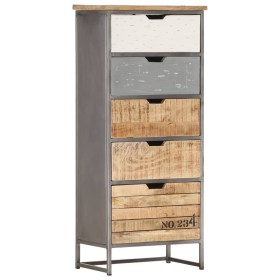 Cajonera de madera maciza de mango 45x30x105 cm