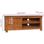 Mueble para TV madera maciza de teca 100x30x40 cm
