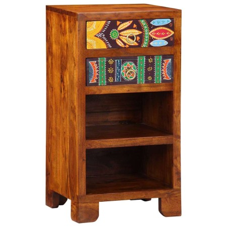 Mueble para teléfono con cajón Marrón 40 x 35 x 75 cm