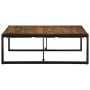 Mesa de centro multicolor 100x100x35 cm madera maciza reciclada