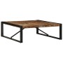 Mesa de centro multicolor 100x100x35 cm madera maciza reciclada